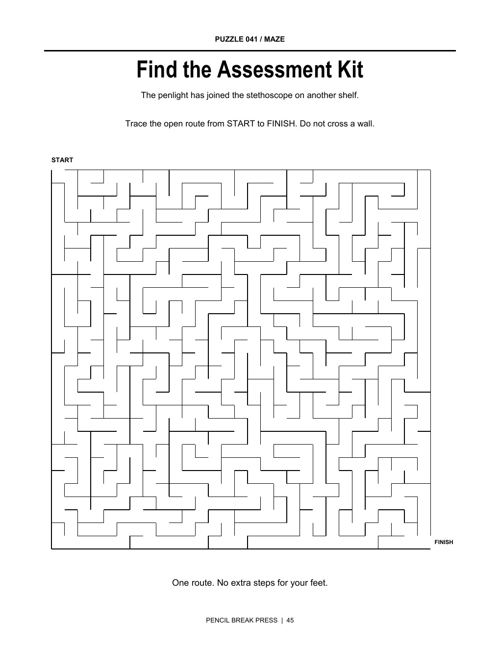 Actual mazes page from Care Plan: Finish My Coffee.