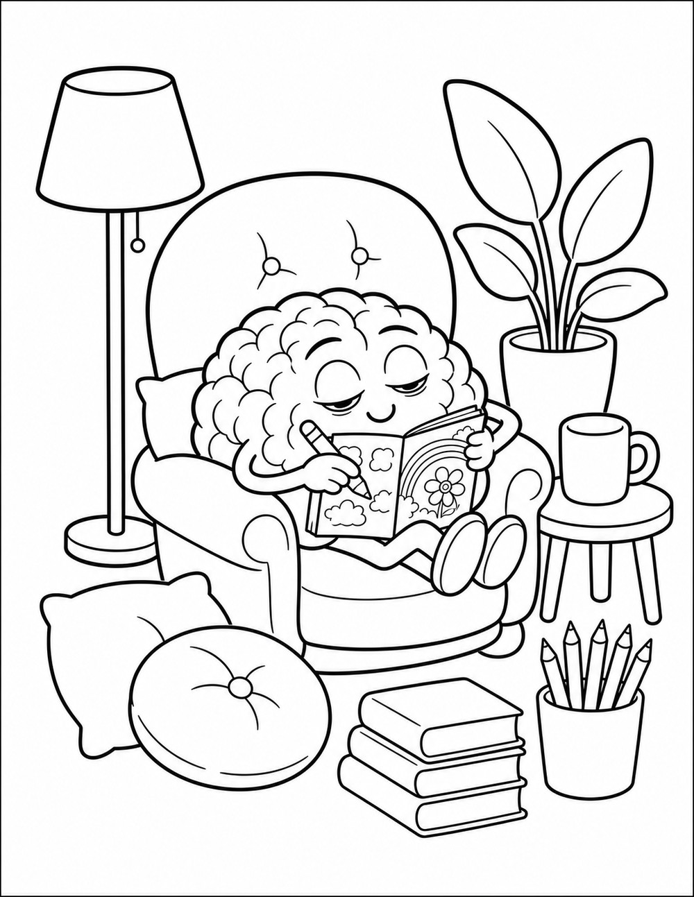 Easy sample coloring page