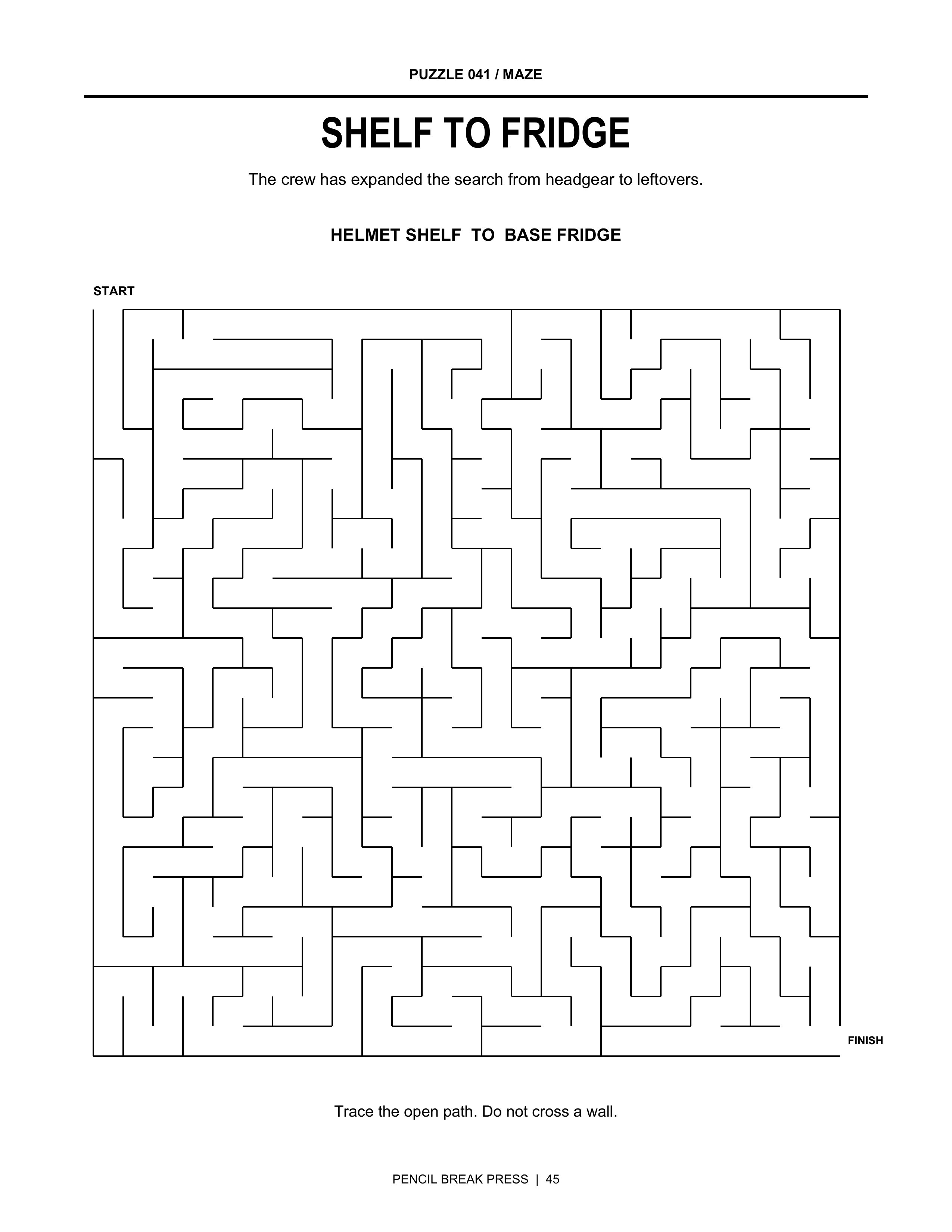 Mazes sample page from Three Helmets. One Break. Make It Count.